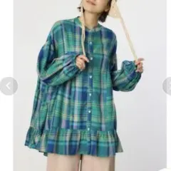 RODEO CROWNS WIDE BOWLマルチチェックティアードチュニック