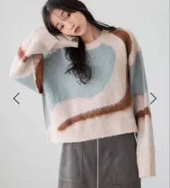 LOWRYS FARM ニュアンス ガラニット プルオーバーLS