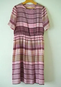 昭和レトロ 半袖 ワンピース 日本製 60年代 70年代 ヴィンテージ 　古着