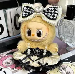 ラブブ LABUBU 着せ替え ドレス 黒 リボン ワンピース 2点セット *