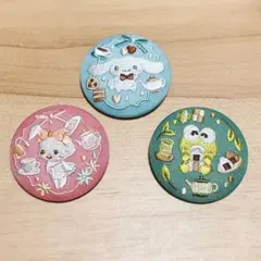 サンリオキャラクターズ 刺繍缶バッジ 第3 弾 【3点セット】