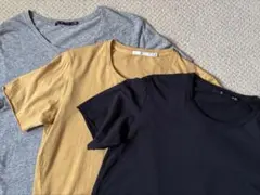 【＋J 3着セット】プラスJ ジルサンダーユニクロ Tブラック/粗挽グレー/黄