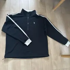 U.S. POLO ASSN. ハーフジップ フリース 黒のサムネイル