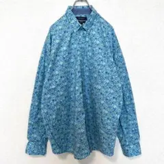 crown&ivy シャツ 花柄 水色 古着