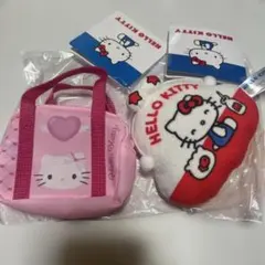 ハローキティ スクールバッグ風ポーチ＆これくしょんマスコット ①
