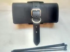 レザーコンパクトバッグ/姫路産ビンテージブラック牛革/ツール/バック