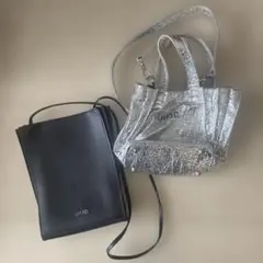 ★UN3D. シルバーショルダーバッグ 2個セット