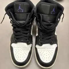 Air Jordan ハイカットスニーカー ブラック/ホワイト/パープル