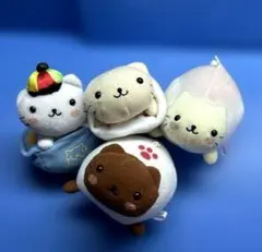 にゃんにゃんにゃんこ ぬいぐるみ 5個 笑顔 当時物サンエックス 平成