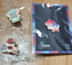大阪関西万博 ピンバッジ USA アメリカ館 パビリオン 4種セット スパーク 大阪関西万博 ピンバッジ USA アメリカ館 パビリオン 4種セット