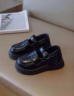 入園式 キッズ 子供 ローファー フォーマル 革靴 黒 16センチ