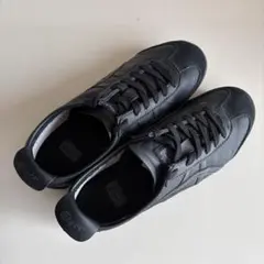 オニツカタイガー メキシコ66 レザースニーカー【24cm】ブラック