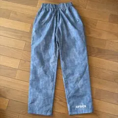 【美品】crocs ロングパンツ ナイロンパンツ　裏起毛　迷彩　シャカシャカ