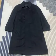 極美品　Kinloch Anderson カシミヤ　黒 ステンカラーコート L