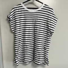 GU スムースフレンチスリーブT ボーダー