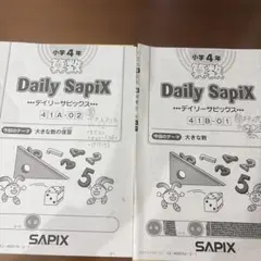 SAPIX サピックス　sapix 小4　4教科　ディリーサピックス　一年分 SAPIX 小学4年 算数 Daily Sapix 《図形のせいしつ》 - メルカリ
