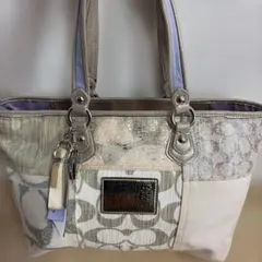 coach コーチ ポピー シグネチャー パッチワーク トートバッグ