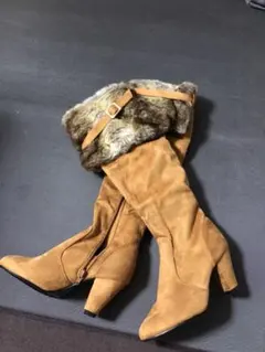 ファー付きブーツ キャメル♡新品♡最終値下げ