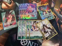 ワンピースカード　緑ミホーク　蒼海の七傑のサムネイル