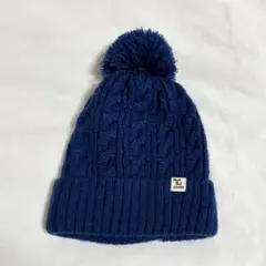 未使用　ホットビスケッツ　ニット帽　青