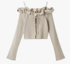 snidel スナイデル フリルオフショルプルオーバー