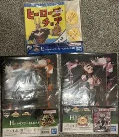 ヒロアカ　1番くじ　ヒーローズチップス&クリップ　クリアファイル　爆豪　お茶子