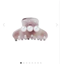 アレクサンドルドゥパリ 花モチーフ パール付きヘアクリップ中型