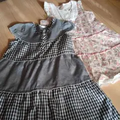 ノースリーブ ワンピース2枚セット　130