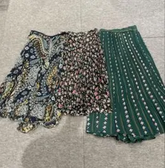 レディース 膝下丈スカート 3点セット ペイズリー 花柄scotclubのサムネイル