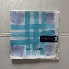 バーバリー ロンドン 大判ハンカチ ミニスカーフ シルク50％ 綿50％