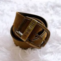 DIESEL ディーゼル レザーベルト メンズ ブラウン 　85㎝