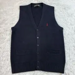 EAST BOY M'sベスト ボタン ポケット付7号 ネイビー×自由の女神真紅