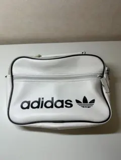 80s adidas アディダス エナメル ボストンバッグ ホワイト - メルカリ