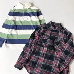 ラルフ・ローレン ストライプ ポロシャツ シャツ　２点まとめ売り 140