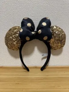 ディズニー　ゴールドスパンコール　カチューシャ　ミニー