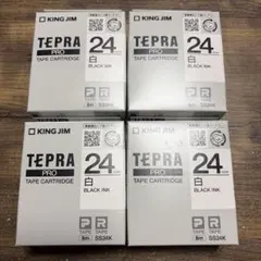 テプラテープ 24ミリ 白　4個セットのサムネイル
