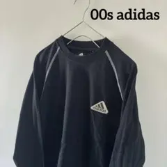 00sadidasアディダスロンtシャツ長袖ブラック黒Lメンズ