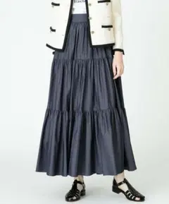 LOULOU WILLOUGHBY★デニムギャザーティアードスカート
