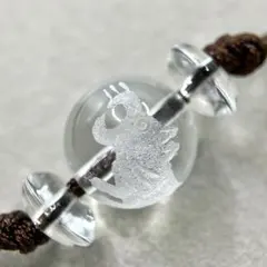 天然石　水晶　虎彫　ビーズ　ストラップ