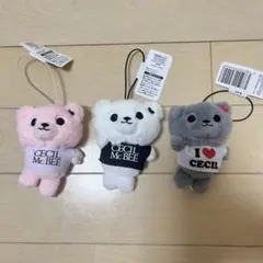 CECIL McBEE クマのマスコット 3色セット