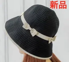 新品●m♡petit グログランブレードハット 帽子 青木美沙子のサムネイル