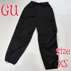 GU レディース パラシュートカーゴパンツ ブラック XSサイズのサムネイル