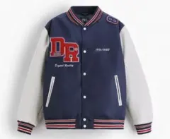 【新品】ZARA スタジャン　パッチボンバージャケット　M