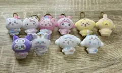 ちいかわ サンリオ フロッキー マスコット キーホルダー 10個セット