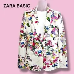 S■ ZARA BASIC レディース 花柄 テーラードジャケット コットンのサムネイル