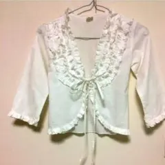白ブラウス カーディガン 110 〜 120