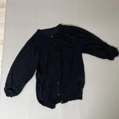 長袖カーディガン　ブラック