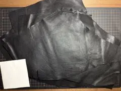 【セール】羊革本革 タンニン鞣し レザークラフトハギレ 10枚セット 黒n802