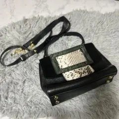 1567 ジミーチュウ ショルダーバッグ ハラコ レオパード 2way レザー 