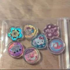 おはじきシール 6個セット　キティ マイメロ ちいかわ おすそ分け